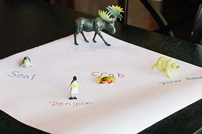 Animal Word Match activity
