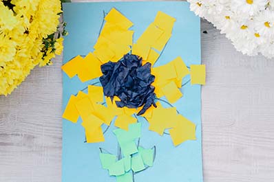 Paper sunflower activity