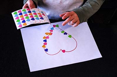 Sticker heart activity