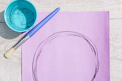 Water paint shapes activity